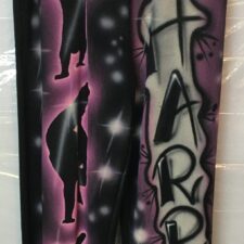Black and pink graffiti hip hop trousers