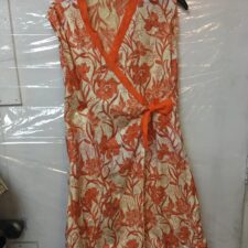 Orange flowered Overall / housecoat