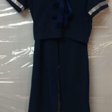 Navy blue and white sailor top and trousers