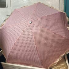 Pink spotty umbrella