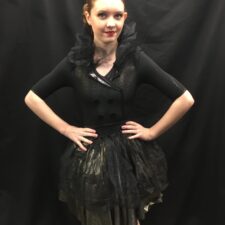 Black coat dress with tutu skirt (steampunk)
