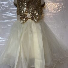 Gold and cream party dress