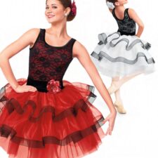 Lace top and layered tutu skirt