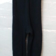 Black sleeveless cotton catsuit