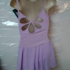Lavender ballet dress with teardrop back