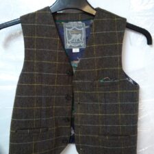 Brown tweed waistcoat