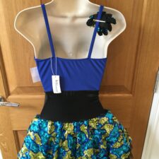 Turquoise and gold sequin tutu with zip front
