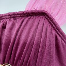 Shades of pink and aubergine ombre skirted leotard with scarf detail