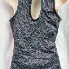 Black sequin dress with high neck (undergarments not included)