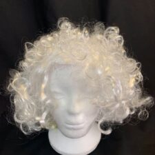 White curly wig