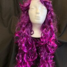 Purple curly long wig