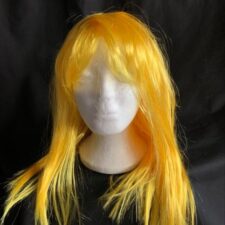 Long bright yellow wig