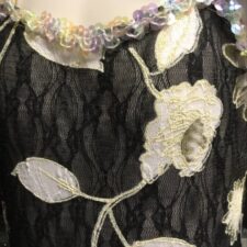 Black and cream floral tutu