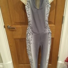 Grey and black ombre animal print catsuit