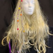 Blonde long wig with beads and plaits