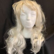 White long wig with fringe