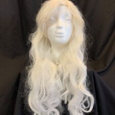 White curly long wig