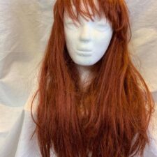 Auburn long wig with fringe