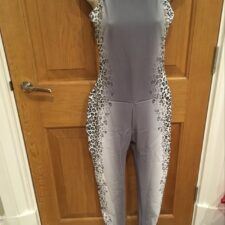 Grey and black ombre animal print catsuit