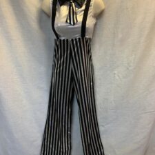 Black and silver pinstripe all in one with braces