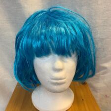 Bright blue wig
