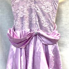 Lace and satin skirted leotard