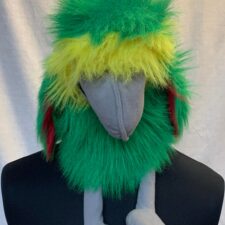 Furry parrot puppet
