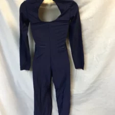 Navy flare all in one with high neck and long sleeves