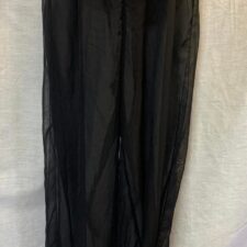 Black sheer harem trousers with attached knickers