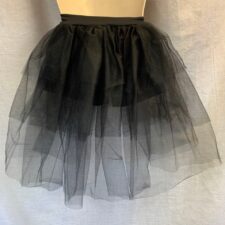 Black shorts with attached net bustle