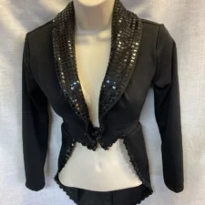 Black tailcoat with sequin lapels
