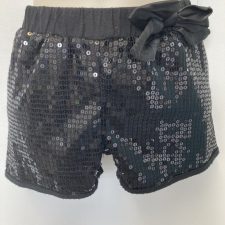 Black sparkle shorts with bow