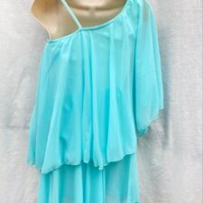 Leotard with cascading chiffon skirt and bodice