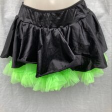 Black and green skirted with attached shorts