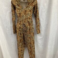 Leopard catsuit with tail
