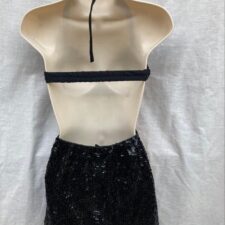 Black and starburst sequin dress