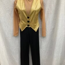 Black and gold waistcoat style all in one