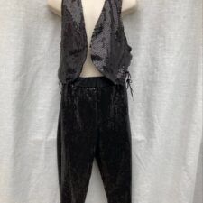 Black sequin trousers and waistcoat