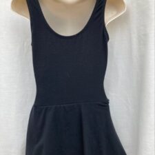 Black leotard with front tied skirt