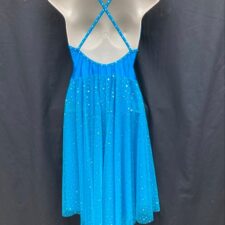 Turquoise leotard with sparkle net skirt - Bespoke measurement costumes