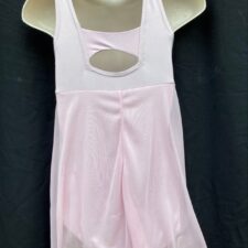 Pale pink leotard with chiffon over skirt