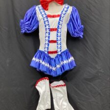 Red, white and blue skirted leotard with stars and boot covers