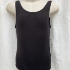 Black cotton tank leotard with butterfly design back
