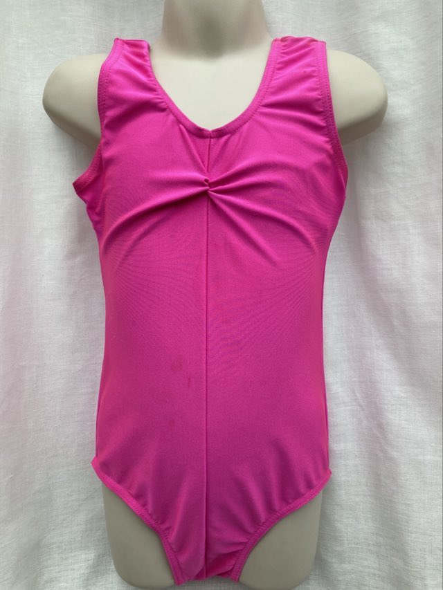 Hot pink lycra tank leotard with rouched front - Suite 109