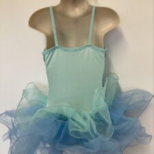 Turquoise and pale blue sequin tutu with large satin bow