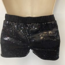 Black sparkle shorts with bow