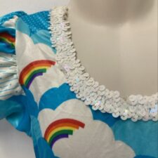 Rainbow and clouds designed leotard and tutu skirt