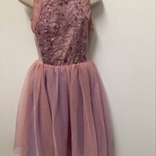 Dusty rose and lilac floral skirted leotard