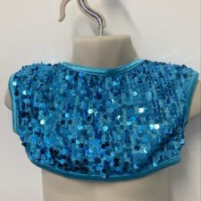 Turquoise sequin crop top