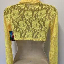 Yellow lace cropped jacket